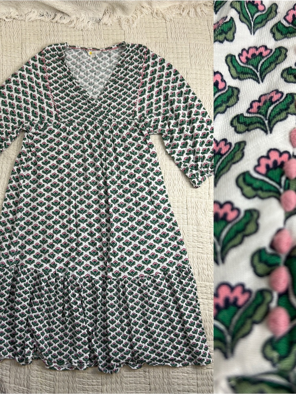 Boden Cotton Maxi Dress US 14 Floral